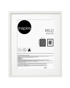 Рамка Milo 40x50 см цвет белый Inspire