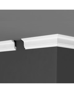Плинтус потолочный полистирол для натяжного потолка под светодиодную ленту ДП 07 60 белый 34x50x2000 Де-багет