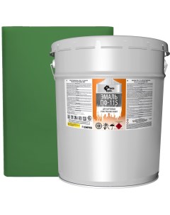 Эмаль ПФ 115 полуматовая цвет зеленый 20 кг Простокраска