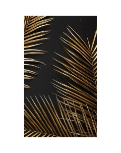Картина на стекле Золотая пальма 1 30x50 см Без бренда