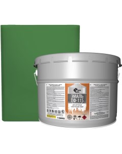Эмаль ПФ 115 полуматовая цвет зеленый 10 кг Простокраска