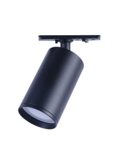 Трековый светильник TR39 GU10 под лампу однофазный цвет черный Era