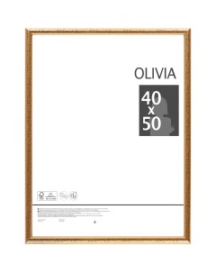 Рамка Olivia 40x50 см пластик цвет золото Без бренда
