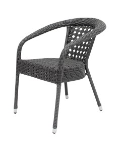 Кресло Deco 70x80x65 см искусственный ротанг цвет серый Без бренда