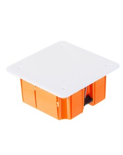 Распределительная коробка скрытая 92х92х45 мм 10 вводов IP20 цвет оранжевый Tdm