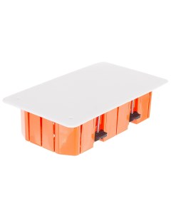 Распределительная коробка скрытая СП 172х96х45 мм 10 вводов IP20 цвет оранжевый Tdm