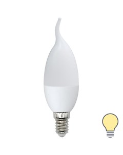 Лампа светодиодная E14 220 240 В 5 Вт свеча на ветру матовая 470 лм теплый белый свет Volpe