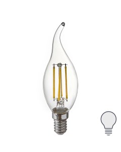 Лампа светодиодная LEDF E14 220 240 В 7 Вт свеча на ветру прозрачная 750 лм нейтральный белый свет Volpe