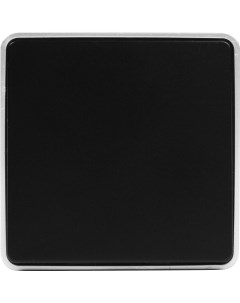 Выключатель накладной Gallant 1 клавиша цвет чёрный с серебром Werkel