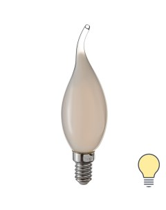 Лампа светодиодная LEDF E14 220 240 В 7 Вт свеча на ветру матовая 750 лм теплый белый свет Volpe