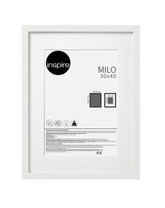 Рамка Milo 30x40 см цвет белый Inspire