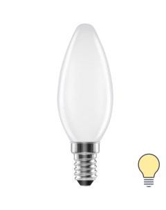 Лампа светодиодная E14 220 240 В 4 Вт свеча матовая 400 лм теплый белый свет Lexman