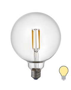 Лампа светодиодная филаментная шар 8 Вт Е27 прозрачная 1055 Лм теплый белый свет Volpe
