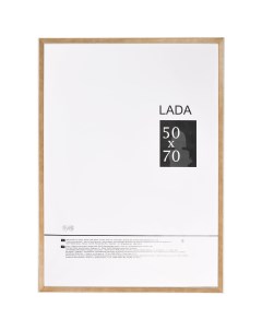 Рамка Lada 50x70 см пластик цвет белый дуб Без бренда