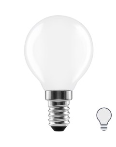 Лампа светодиодная E14 220 240 В 6 Вт шар матовая 750 лм нейтральный белый свет Lexman