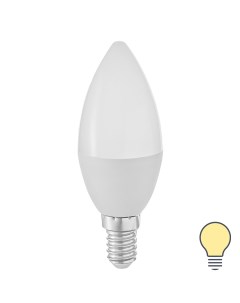 Лампа светодиодная с диммером свеча 6 Вт Е14 матовая 600 Лм теплый белый свет Volpe
