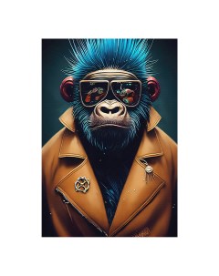 Картина на холсте Стильный Monkey 30x40 см Без бренда