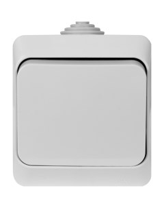 Выключатель накладной влагозащищённый Этюд 1 клавиша IР44 цвет серый Systeme electric