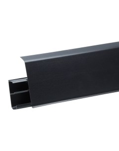 Плинтус напольный ПВХ цвет черный 2200x22x100 мм Без бренда