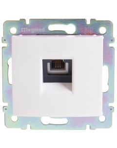 Телефонная розетка встраиваемая Valena RJ11 цвет алюминий Legrand
