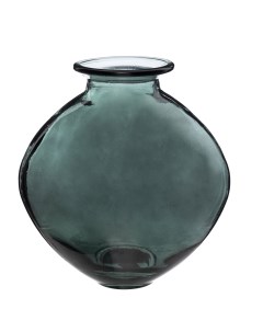 Ваза декоративная из переработанного стекла цвет серо зеленый 26 см 189211 Atmosphera