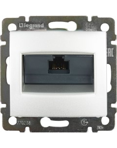 Розетка компьютерная Valena RJ45 Valena Cat 5e UTP цвет алюминий Legrand