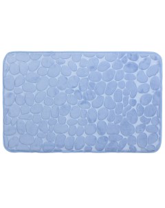 Коврик для ванной 80x50 см цвет голубой Grampus