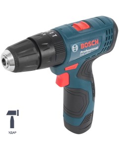 Дрель шуруповерт аккумуляторная ударная Bosch GSB 120 06019G8100 12 В Li ion 2x2 Ач Bosch professional