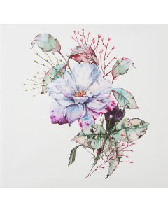 Картина на холсте Акварель цветок 30x30 см Без бренда