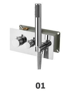 Смеситель для душа Shower Panels SP 44 01 с термостатом и ручной лейкой Rgw