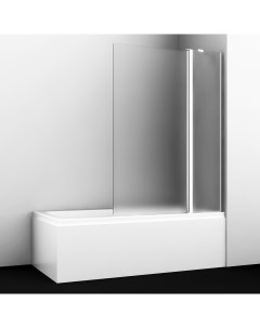 Штока для ванны Berkel 110х40 48P02 110R Matt glass Fixed стекло матовое профиль хром Wasserkraft