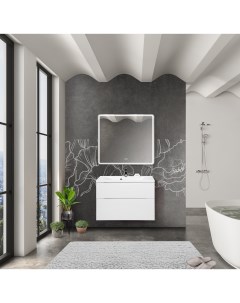 Мебель для ванной комнаты Marino h60 90 см Bianco Lucido Belbagno