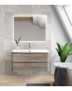 Мебель для ванной комнаты Albano 90 см подвесная 2 ящика Pino Scania Belbagno