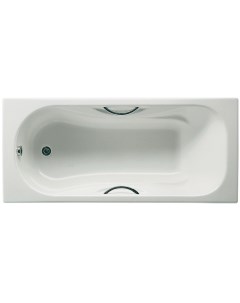Чугунная ванна Malibu 170х70 с отверстиями для ручек anti slip 2333G0000 Roca