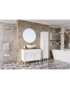 Мебель для ванной комнаты Риола 100 см напольная слоновая кость Asb-woodline