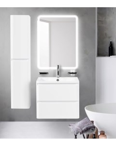 Мебель для ванной комнаты Albano 60 см подвесная 2 ящика белая Belbagno