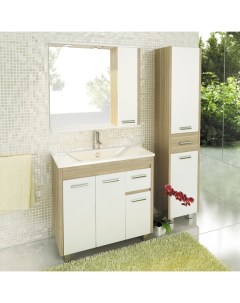 Мебель для ванных комнат Тулуза 4152036 90 см напольная коричневая Comforty