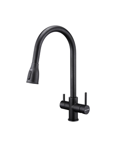 Смеситель для кухни Lange La214212-418 черный металлик Paulmark