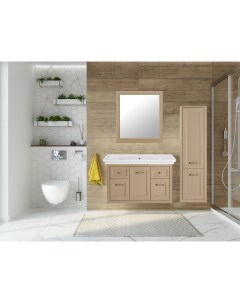 Мебель для ванной комнаты Толедо 106 см подвесная капучино Asb-woodline