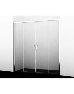 Душевая дверь в нишу Lippe 45S08 стекло прозрачное профиль хром Wasserkraft