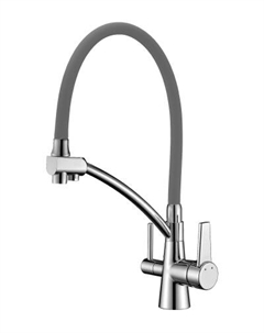 Смеситель для кухни Comfort LM3071C-Gray серый хром Lemark