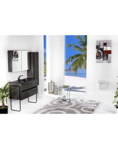 Мебель для ванной комнаты Vallessi 80 антрацит глянец Armadi art