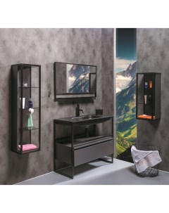 Мебель для ванной комнаты Loft 100 см антрацит Armadi art