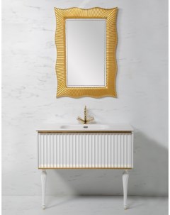Мебель для ванной комнаты Vallessi Avantgarde 843 100 WG белая золото Armadi art
