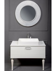 Мебель для ванной комнаты Vallessi Avantgarde 100 см хром белая Armadi art