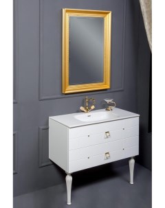 Мебель для ванной комнаты Vallessi Avantgarde 81 см белая золото Armadi art