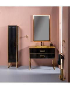 Мебель для ванной комнаты Monaco 100 см черная золото Armadi art