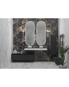 Мебель для ванной комнаты Flat 120 см антрацит глянцевая Armadi art