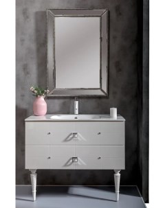 Мебель для ванной комнаты Vallessi Avantgarde 101 см хром белая Armadi art