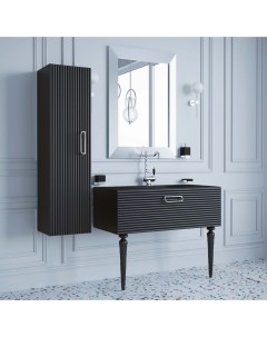 Мебель для ванной комнаты Vallessi Avantgarde 100 см черная хром Armadi art
